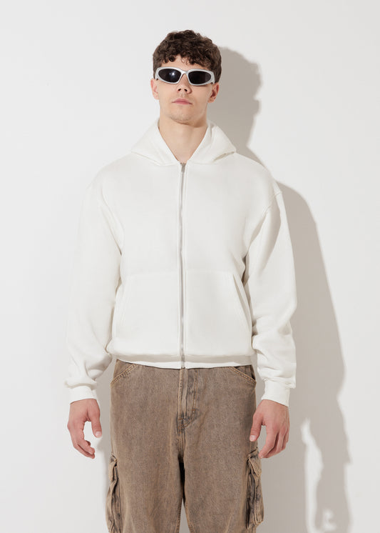 Perfect Hoodie Zip - Panna - Unisex