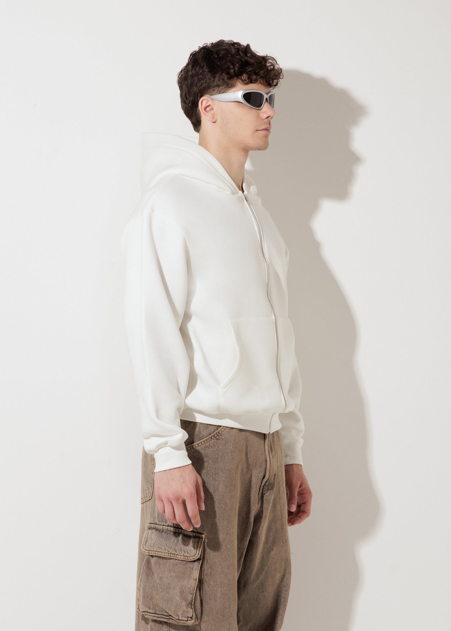 Perfect Hoodie Zip - Panna - Unisex
